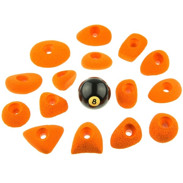 Rock Climbing Holds Rough/Production Seconds Set of 50 Screwon Footholds 