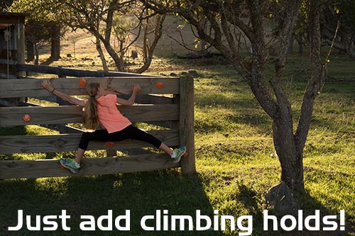 just add climbing holds